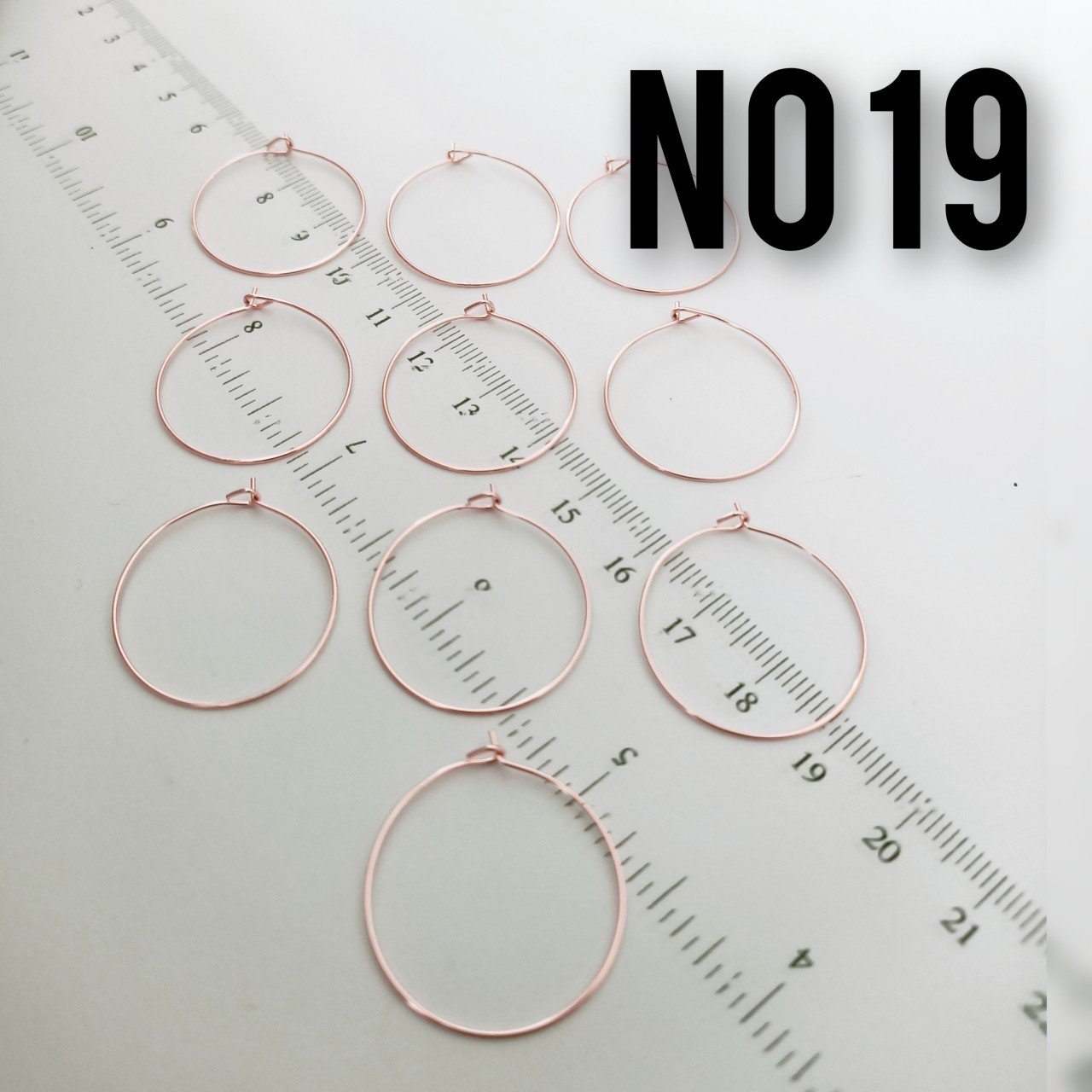 No : 19 Rose Kaplama Küpe Halkası 25 mm
