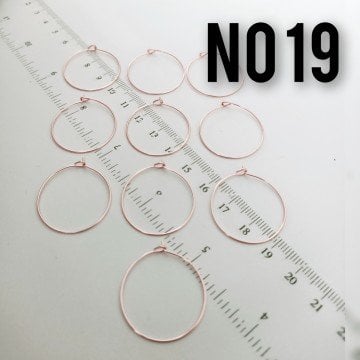 No : 19 Rose Kaplama Küpe Halkası 25 mm