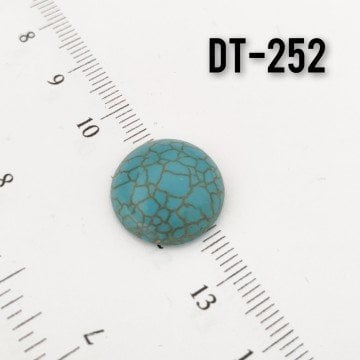 Dt-252 İmitasyon Turkuaz Yuvarlak Kabaşon 18 mm
