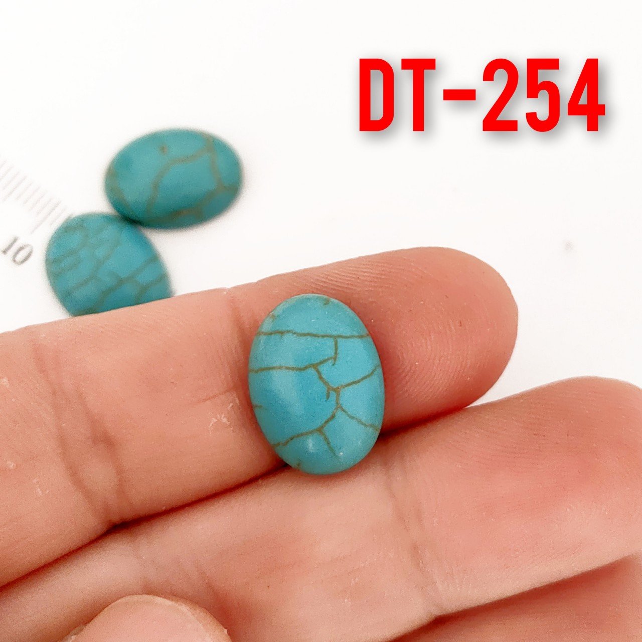 Dt-254 İmitasyon Turkuaz Oval Kabaşon 16*12 mm