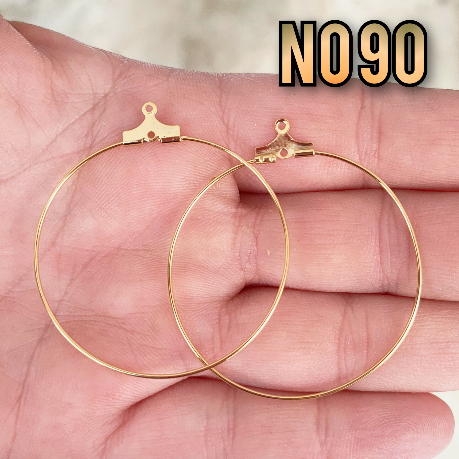 No : 90 24 Ayar Altın Kaplama Küpe Halkası