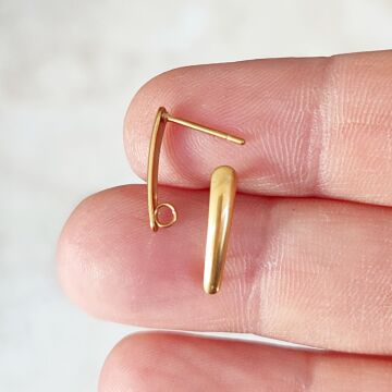 ÇLK-83 A Kalite Kaplama Altın Renk 316L Cerrahi Çelik Küpe Aparatı