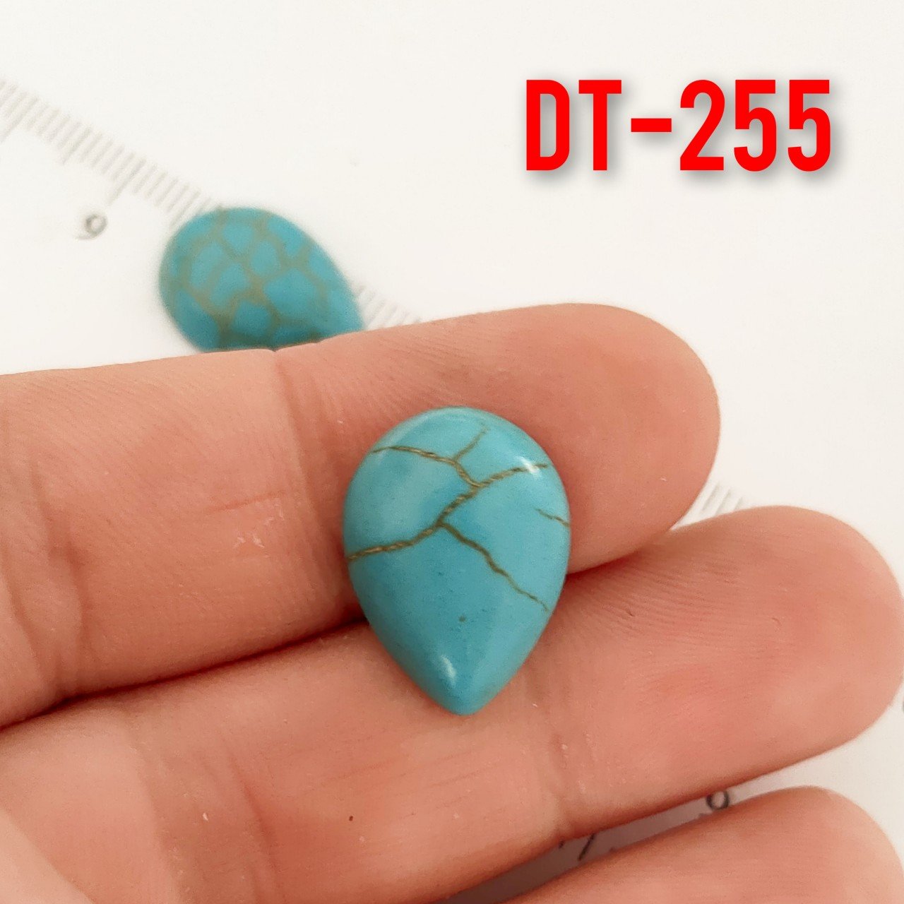 Dt-255 İmitasyon Turkuaz Damla Kabaşon 18*13 mm
