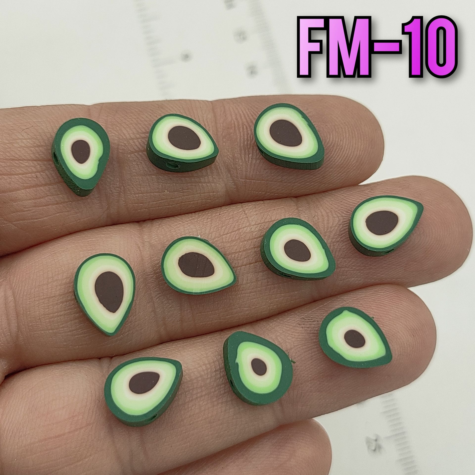 Fm-10 Avakado Figür Fimo Boncuk