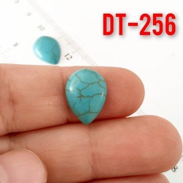Dt-256 İmitasyon Turkuaz Damla Kabaşon 16*12 mm