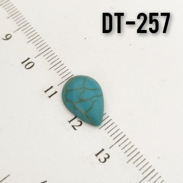 Dt-257 İmitasyon Turkuaz Damla Kabaşon 14*10 mm