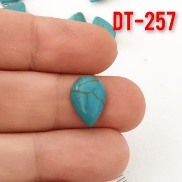 Dt-257 İmitasyon Turkuaz Damla Kabaşon 14*10 mm