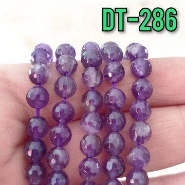 DT-286 A Kalite Orjinal Faset Kesim Ametist Dizi 6 mm