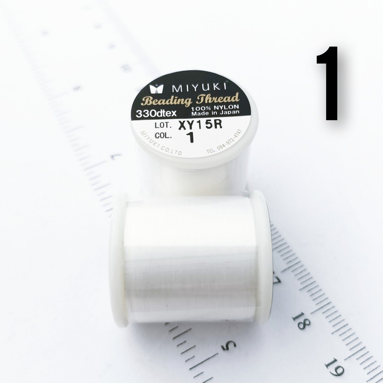 Miyuki Boncuk İpi - 50 metre - No:01 Beyaz (Yüksek Dayanıklı İnce Takı İpi)