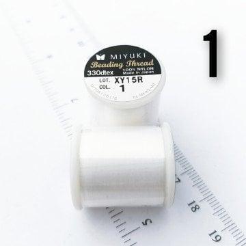 Miyuki Boncuk İpi - 50 metre - No:01 Beyaz (Yüksek Dayanıklı İnce Takı İpi)