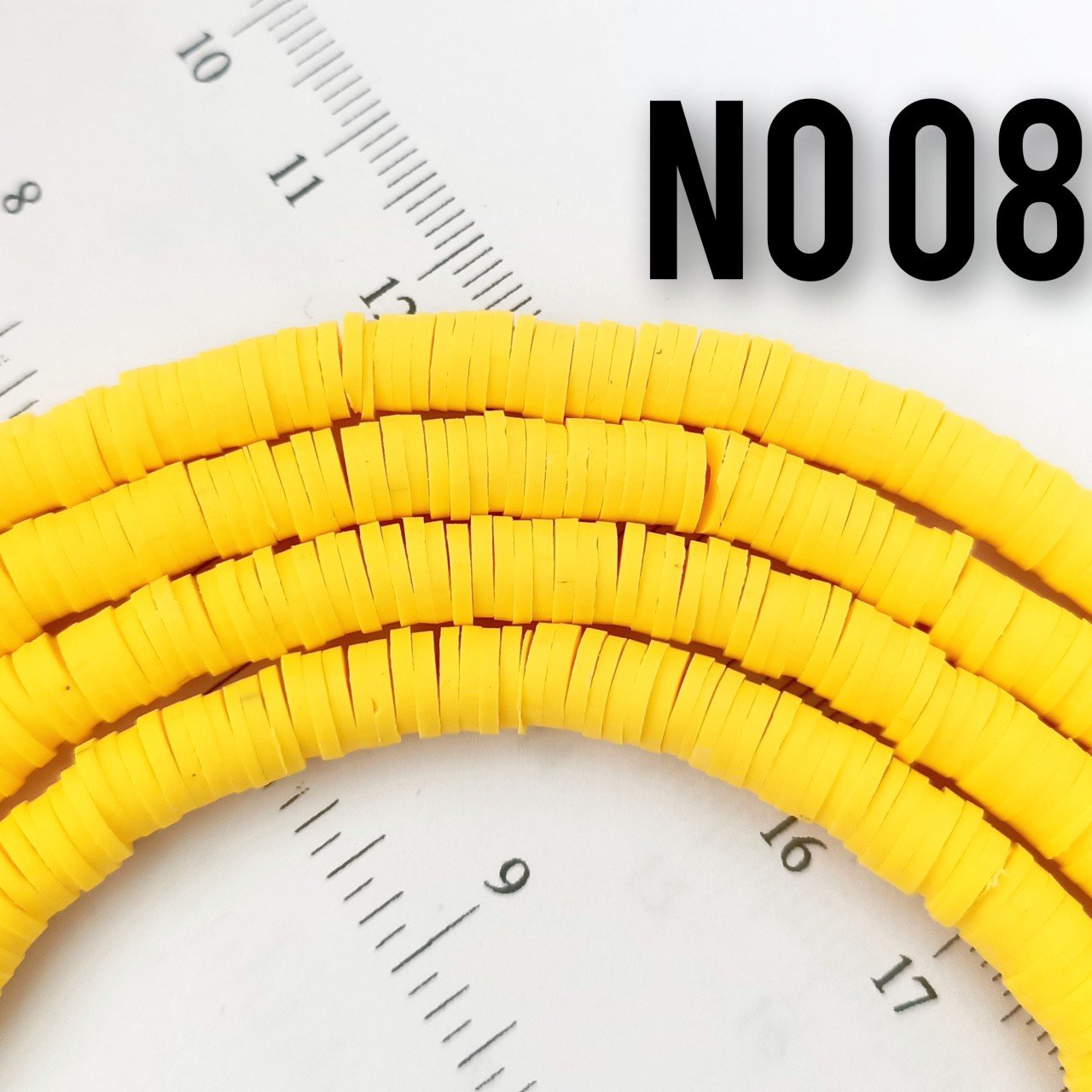 No : 08 Sarı Fimo Hamur Boncuk