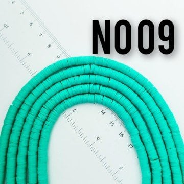 No : 09 Turkuaz Fimo  Hamur Boncuk