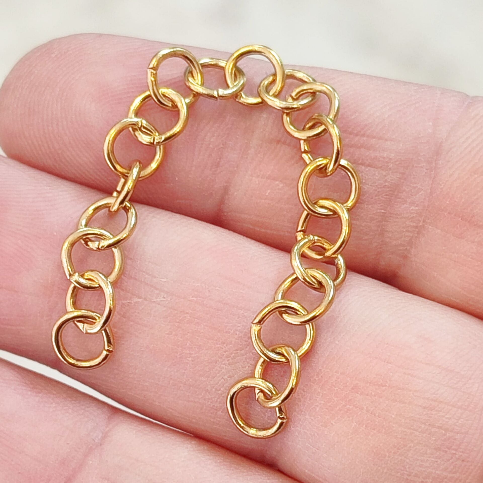 ÇLH-18 A Kalite Kaplama Altın Renk 316L Cerrahi Çelik Şerit Halka 6*1 mm