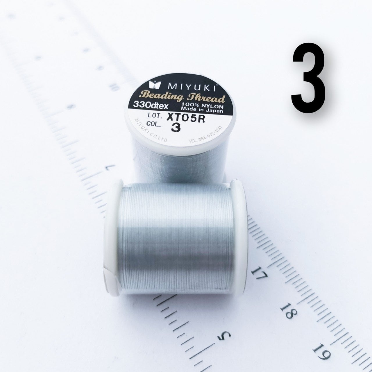 Miyuki Boncuk İpi - 50 metre - No:03 gümüş  gri (Yüksek Dayanıklı İnce Takı İpi)