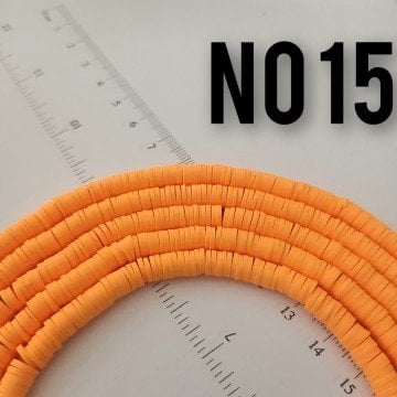 No : 15 Portakal Rengi Fimo Hamur Boncuk
