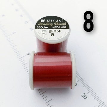 Miyuki Boncuk İpi - 50 metre - No:08 Kırmızı (Yüksek Dayanıklı İnce Takı İpi)
