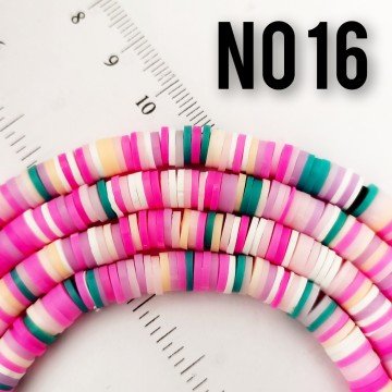 No : 16 Mix Pembe Fimo Hamur Boncuk