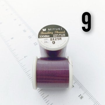 Miyuki Boncuk İpi - 50 metre - No:09 Mor (Yüksek Dayanıklı İnce Takı İpi)