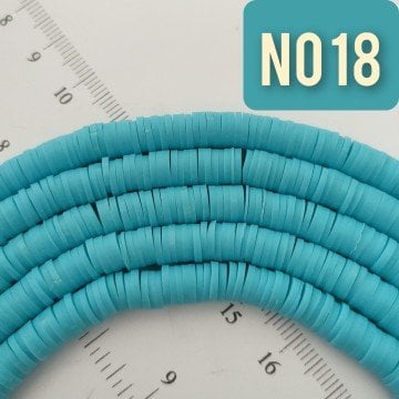 No : 18 Koyu Mavi-Turkuaz Fimo Hamur Boncuk
