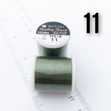 Miyuki Boncuk İpi - 50 metre - No:11 yeşil
