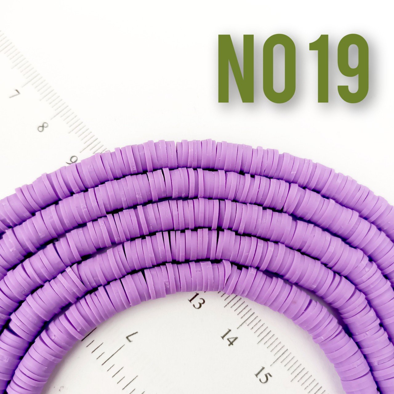 No : 19 Lila Fimo Hamur Boncuk