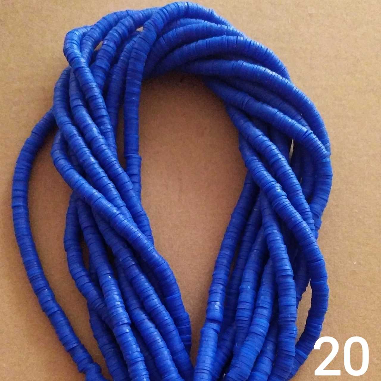 No : 20 Saks Mavi Fimo Hamur Boncuk