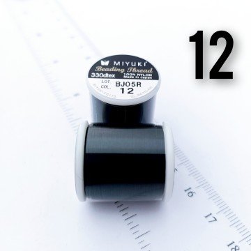 Miyuki Boncuk İpi - 50 metre - No:12 Siyah