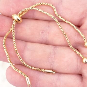 No : 02 Altın Renk Asansörlü Bileklik Zinciri