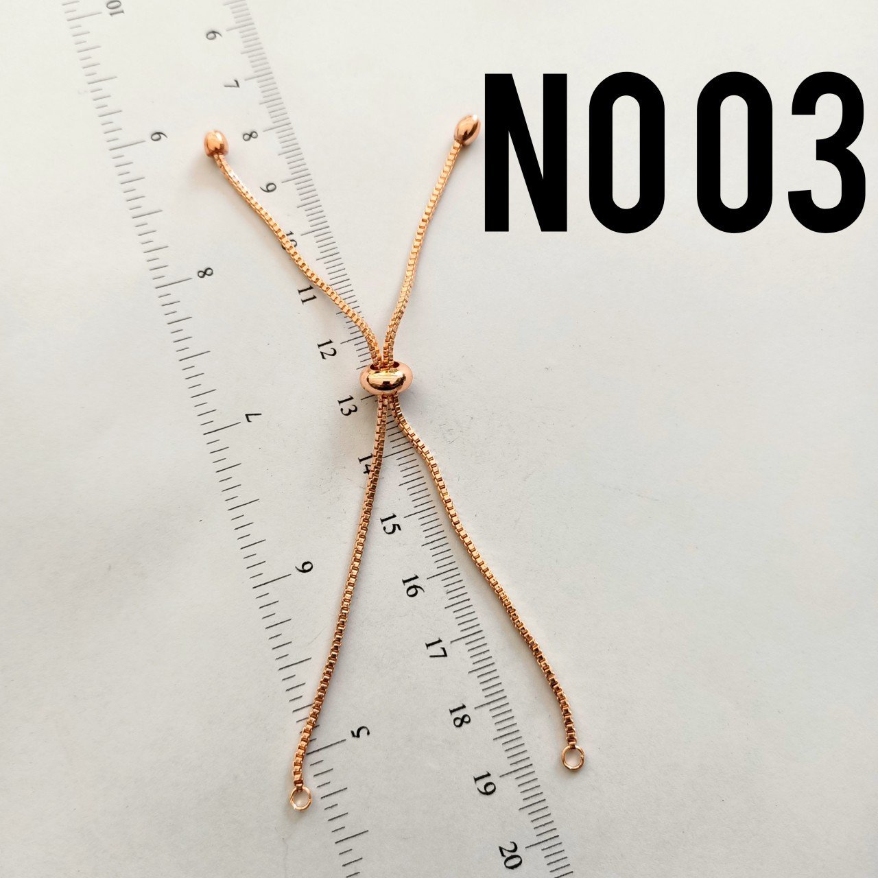 No : 03 Rose Renk Asansörlü Bileklik Zinciri