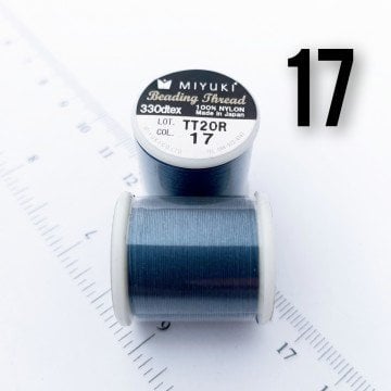 Miyuki Boncuk İpi - 50 metre - No:17 Koyu Mavi (Yüksek Dayanıklı İnce Takı İpi)