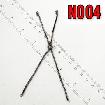 No : 04 Antrasit Renk Asansörlü Bileklik Zinciri
