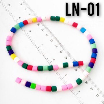 LN-01 Mix Renk Lino Boncuk 6 mm