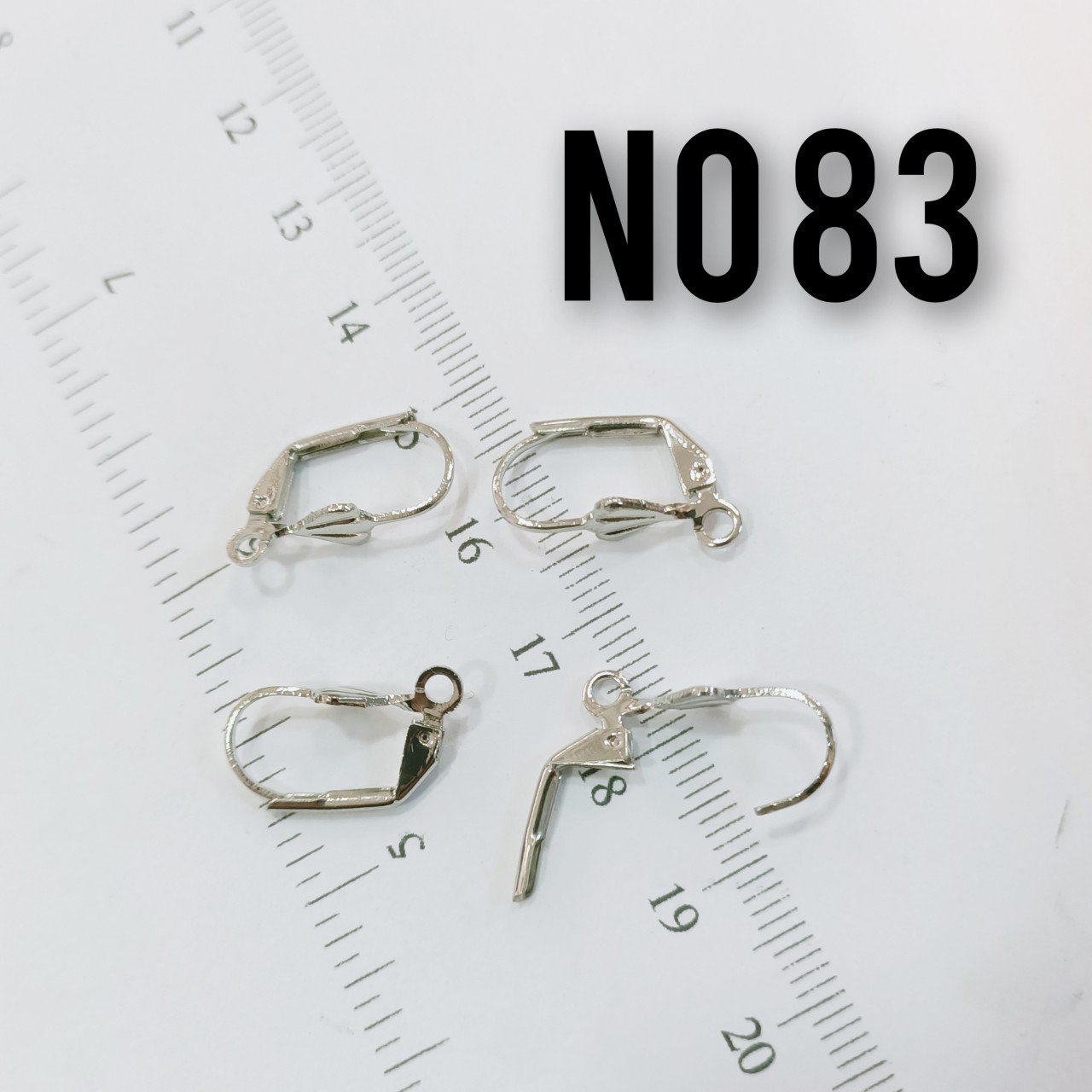 No : 83 Rodyum Kaplama Pirinç Küpe Klipsi