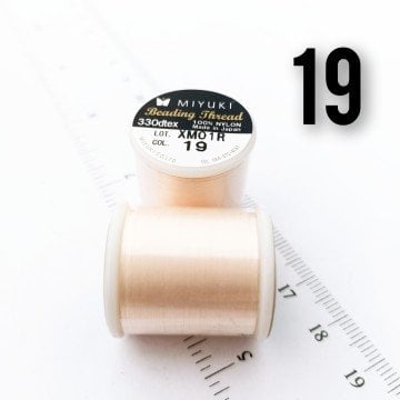 Miyuki Boncuk İpi - 50 metre - No:19 Somon (Yüksek Dayanıklı İnce Takı İpi)