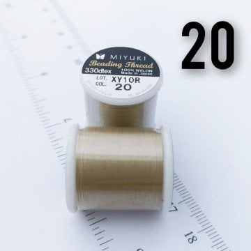 Miyuki Boncuk İpi - 50 metre - No:20 Antik Sarı (Yüksek Dayanıklı İnce Takı İpi)