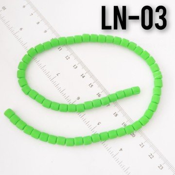 LN-03 Canlı Yeşil Lino Boncuk 6 mm