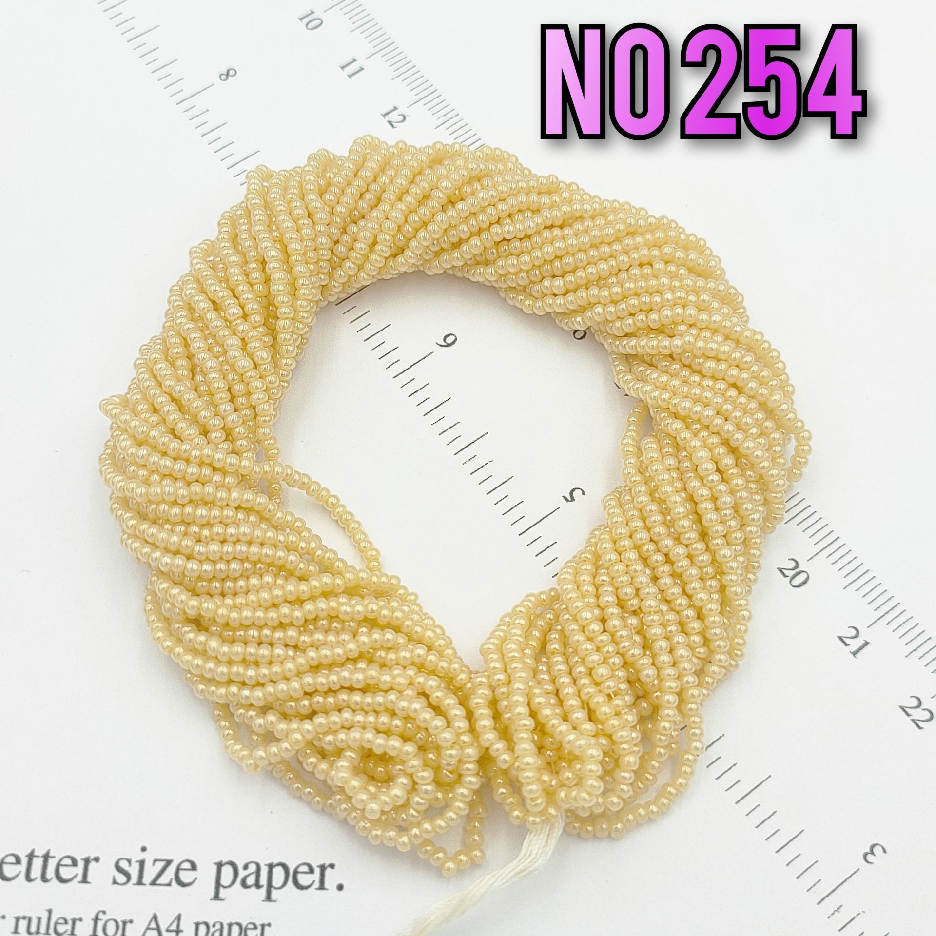 No: 254 Parlak Koyu Krem Preciosa Dizi Kum Boncuk 11/0