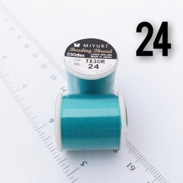 Miyuki Boncuk İpi - 50 metre - No:24 Turkuaz (Yüksek Dayanıklı İnce Takı İpi)