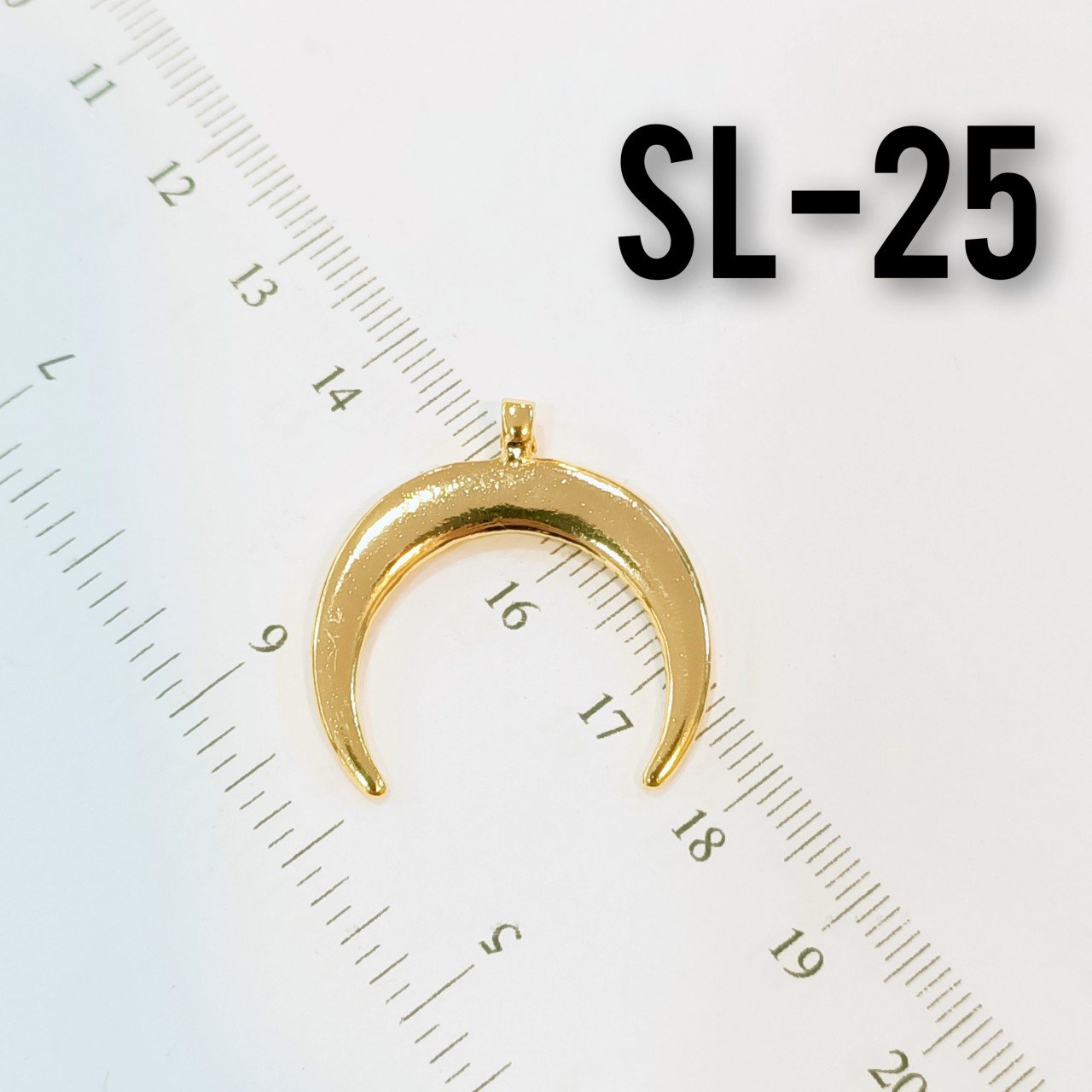 SL-25 Altın Kaplama Ay Kolye Ucu