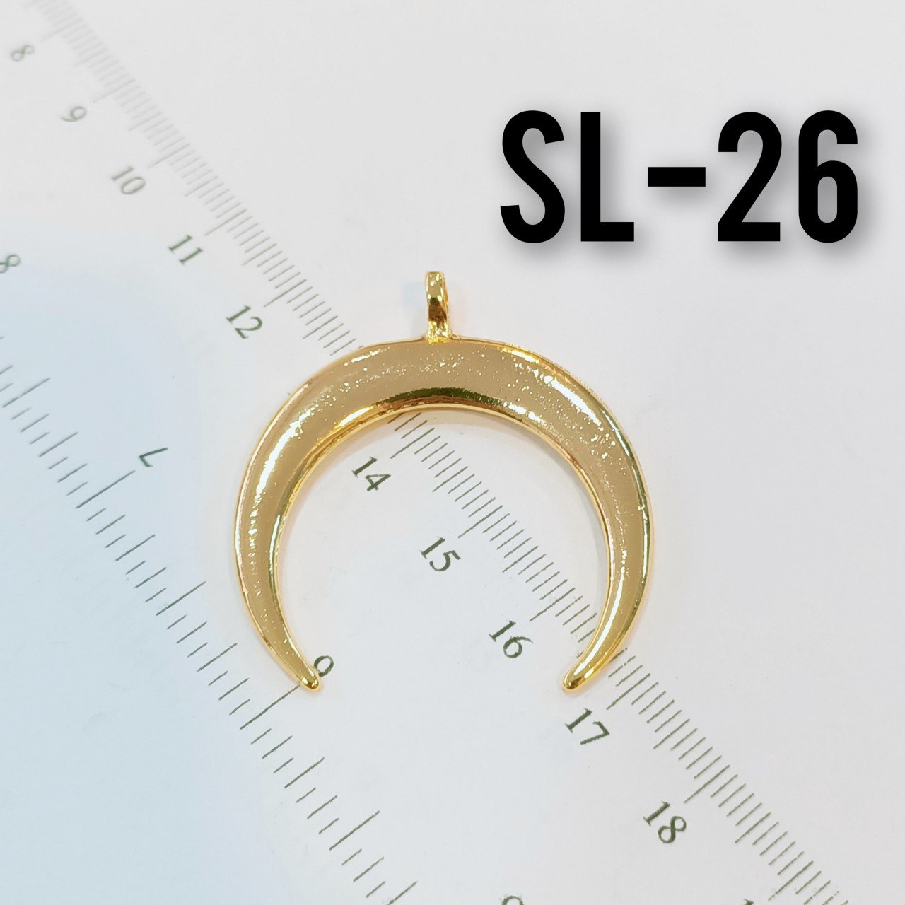 SL-26 Altın Kaplama Ay Büyük Kolye Ucu