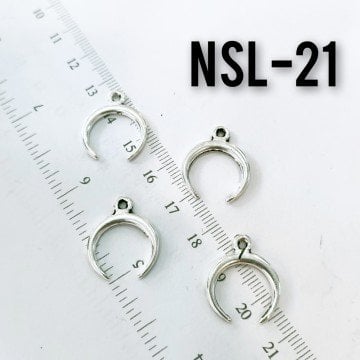 Nsl-21 Boyalı Gümüş Renk Küçük Ay Sallantı
