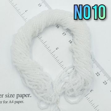No: 010 Yarı Şeffaf Beyaz Preciosa Dizi Kum Boncuk 11/0