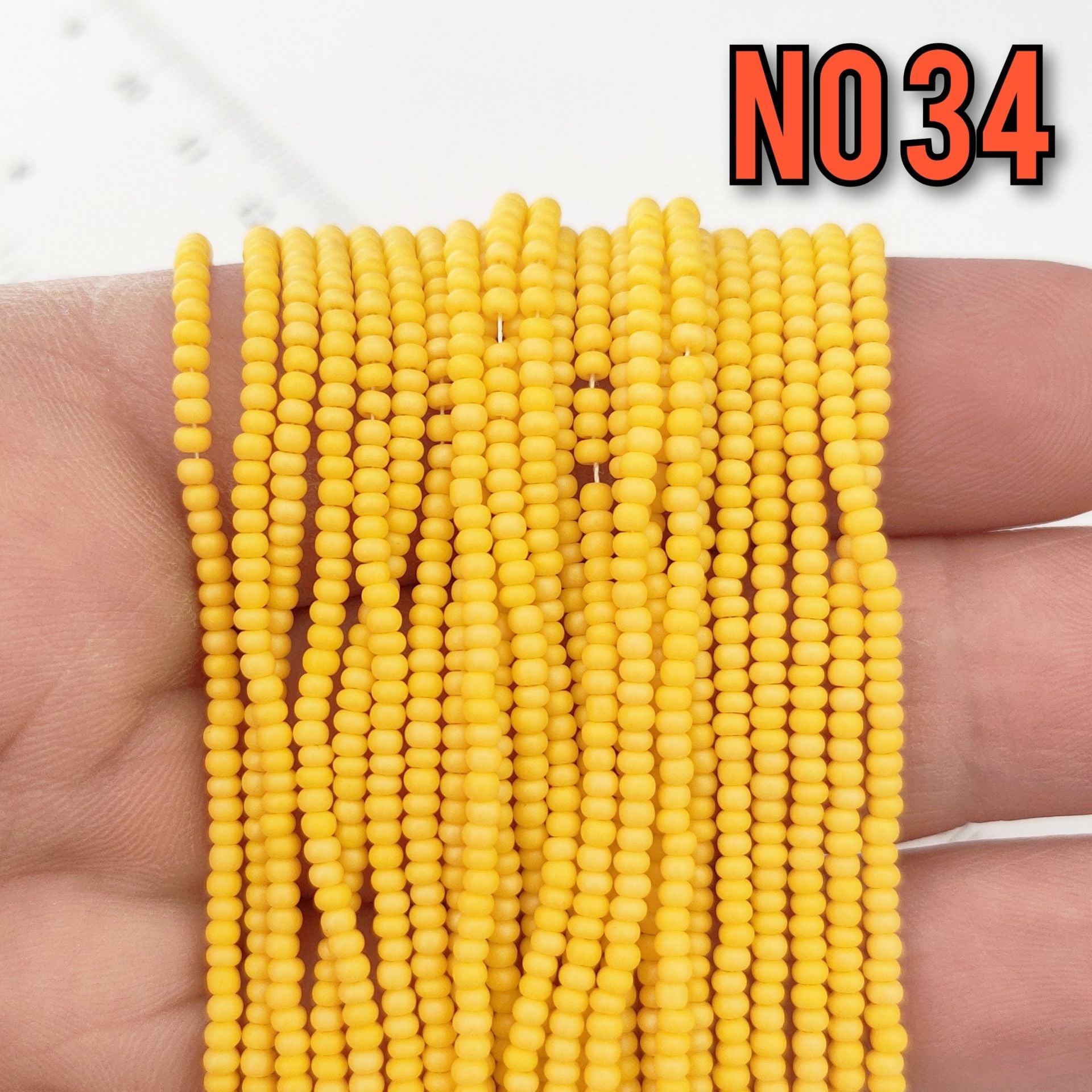 No: 034 Opak Sarı Preciosa Dizi Kum Boncuk 11/0