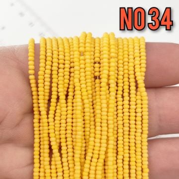 No: 034 Opak Sarı Preciosa Dizi Kum Boncuk 11/0