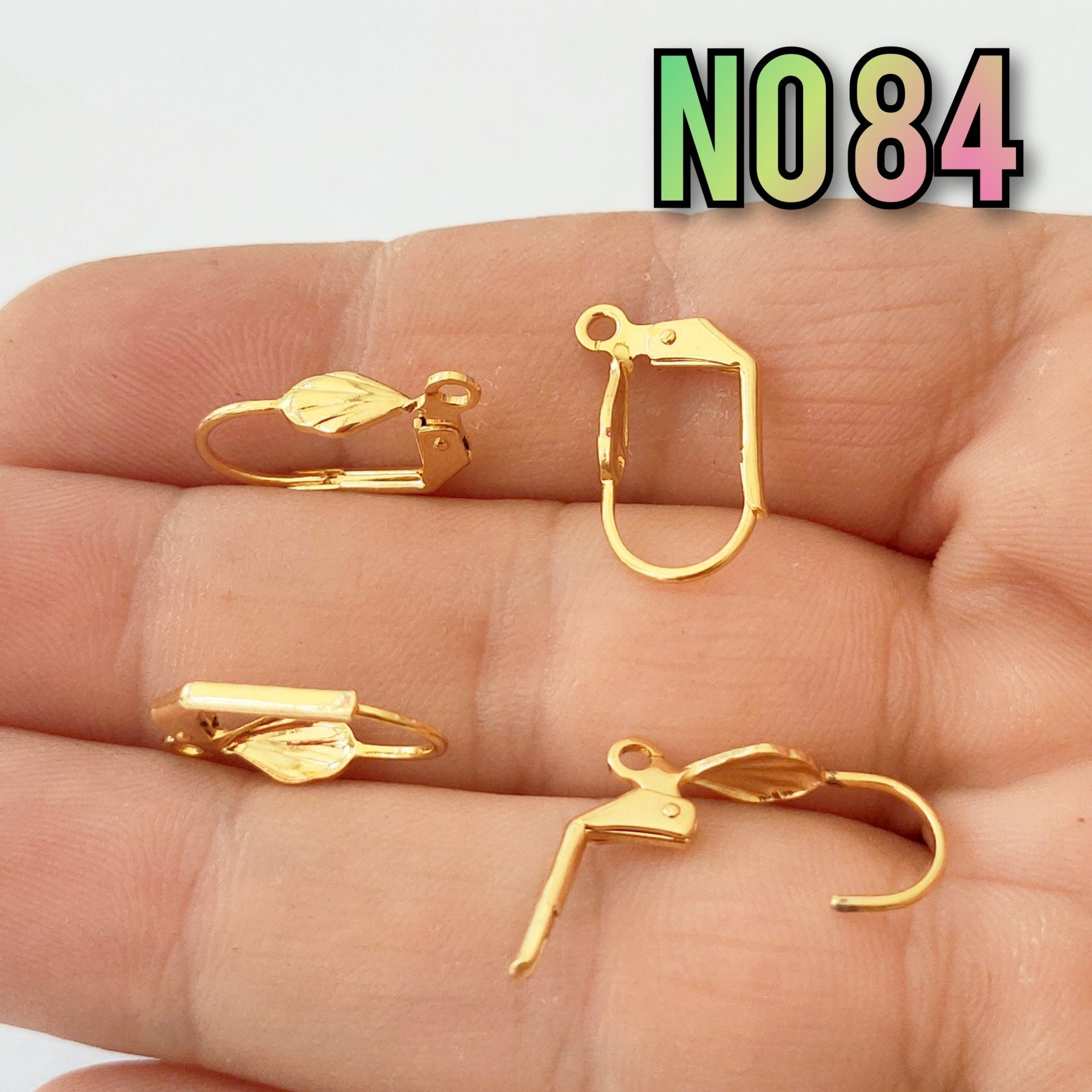 No : 84 24 Ayar Altın Kaplama Pirinç Küpe Klipsi