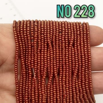 No: 228 Fırınlanmış Kızıl Bakır Preciosa Dizi Kum Boncuk 11/0