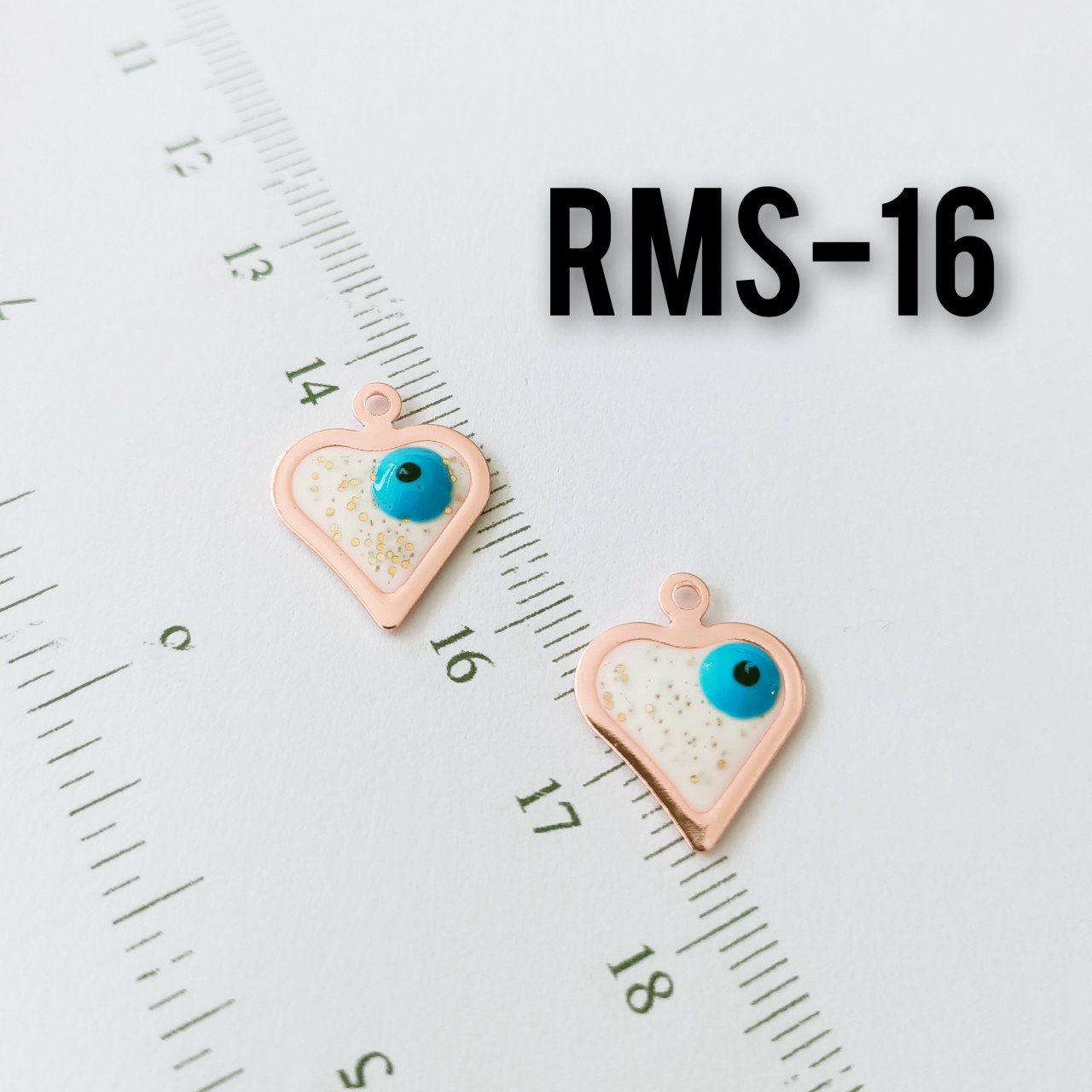 RMS-16 Rose Kaplama Simli Mineli Kalp