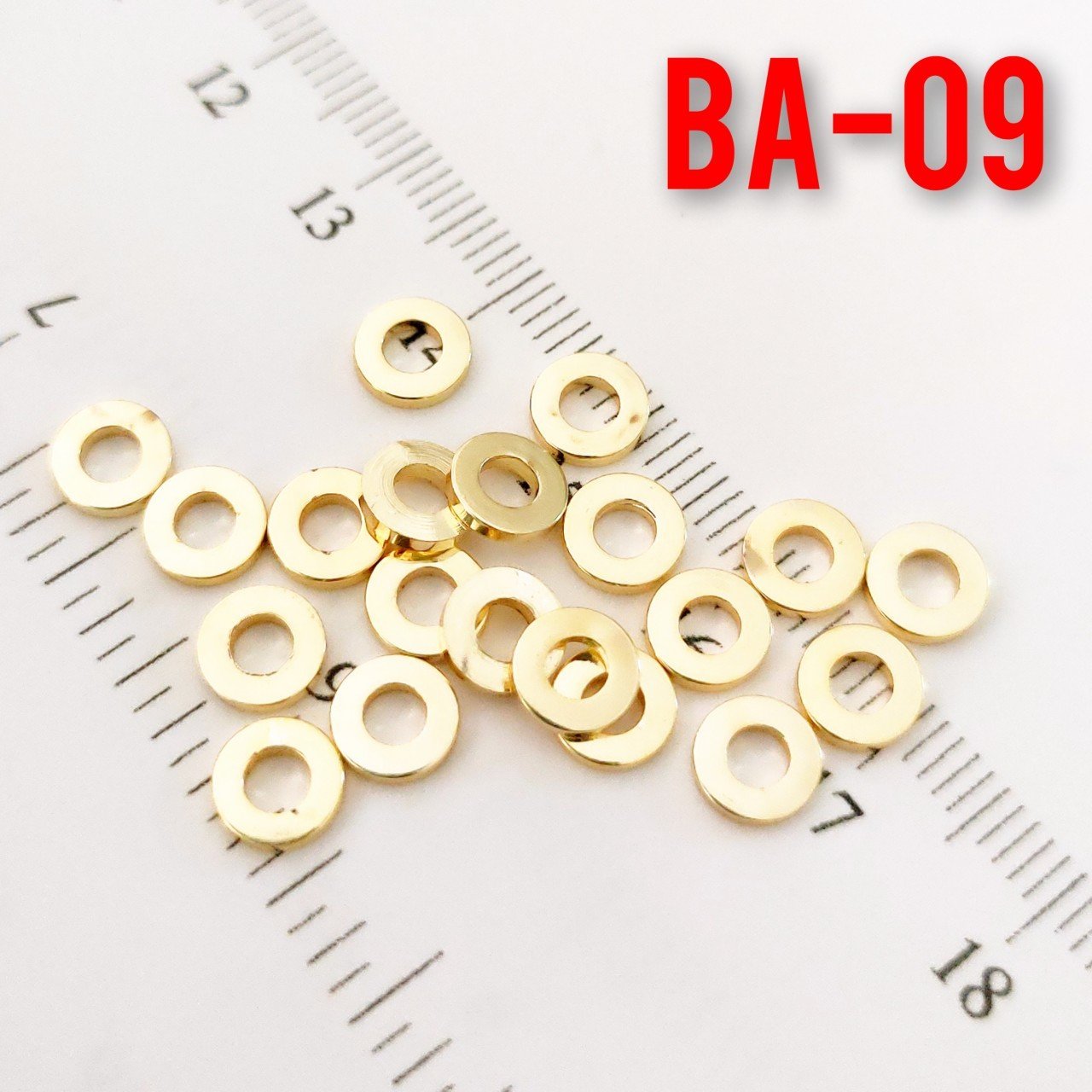 BA 09 Altın Kaplama  İnce Dilim 6 mm Boncuk Arası