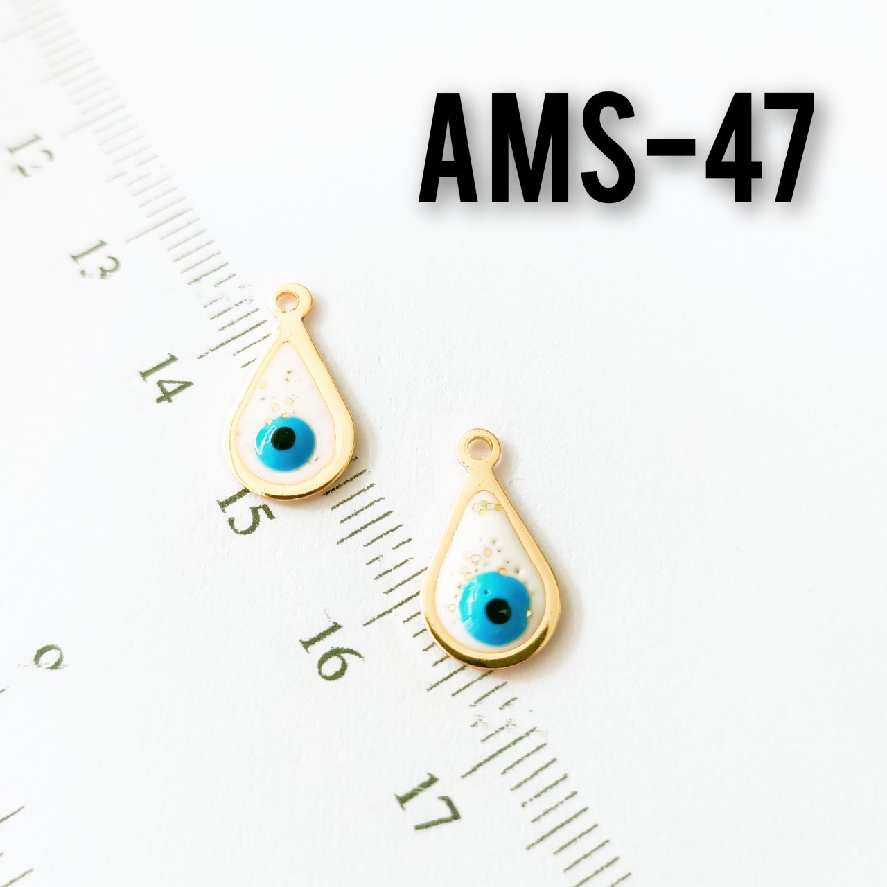 AMS-047 Altın Kaplama Simli Mineli Damla