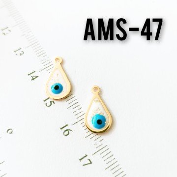 AMS-047 Altın Kaplama Simli Mineli Damla